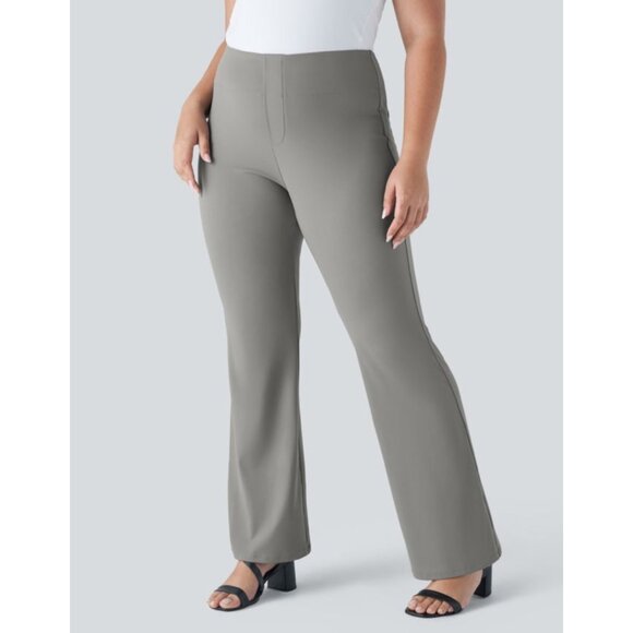 Halara Flex High Waisted Pocket Work Size Pants Sz Large Gray - Picture 1 of 11